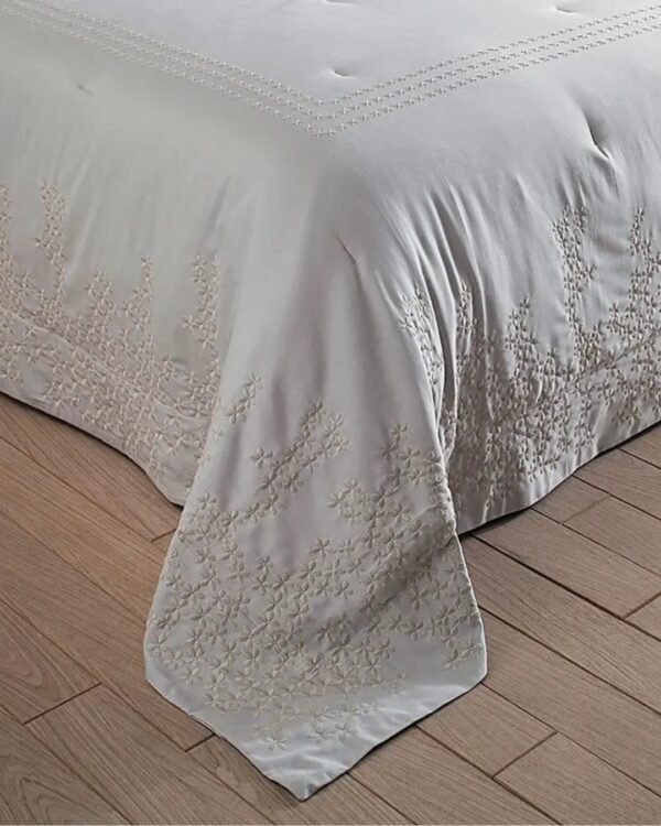 Kit Colcha Buddemeyer Luxus Gaville 100% algodão cinza 3 peças - Image 2