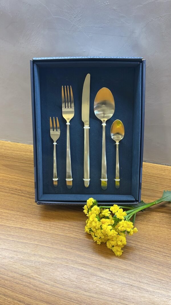 FAQUEIRO 30PC DE AÇO INOX CHAMPANHE VIENA - Imagem 2