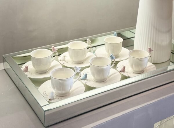 CONJUNTO 6 XICARAS DE CAFÉ COM PIRES