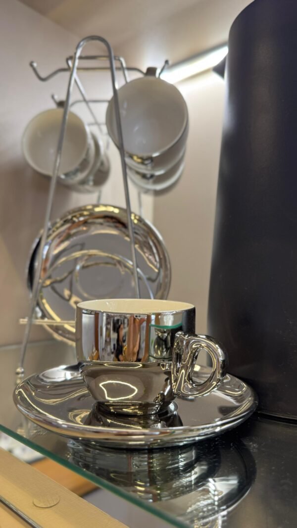 CONJUNTO 6 XICARAS DE CAFÉ COM SUPORTE - Imagem 2