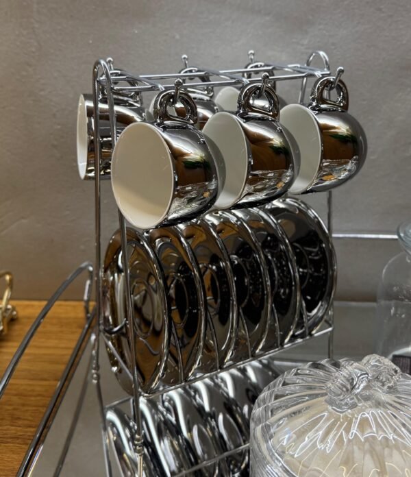 CONJUNTO 6 XICARAS DE CAFÉ COM SUPORTE